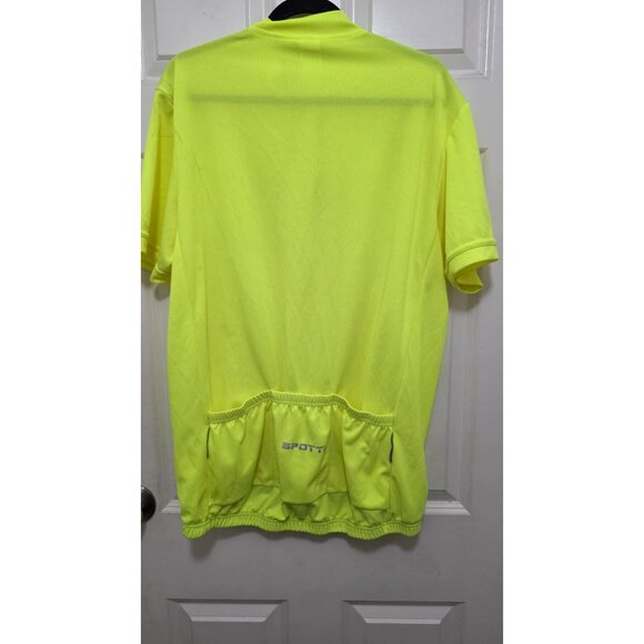 Spotti Men's Cycling Jersey Neon Yellow Short Sleeve Lightweight Breathable Quic - Picture 4 of 7